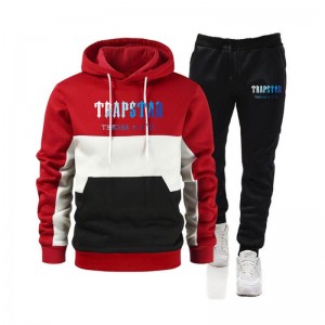 Red Trapstar Merch It's a Secret Printed Logo Men's Tracksuit India | ID91-703