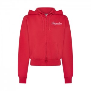 Red Trapstar TS-Star Zip Up Track Women's Top India | AK22-600