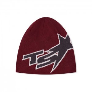 Red Trapstar TS Star Beanie Men's Hats India | YI07-044