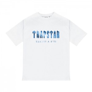 White Trapstar Decoded Tee Men's T Shirts India | EK18-348