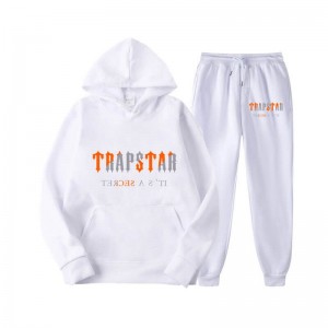 White Trapstar Fleece It's Secret Men's Tracksuit India | DF14-898