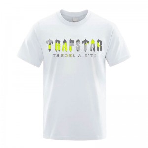 White Trapstar Its a Secret Dave Men's T Shirts India | AP47-261