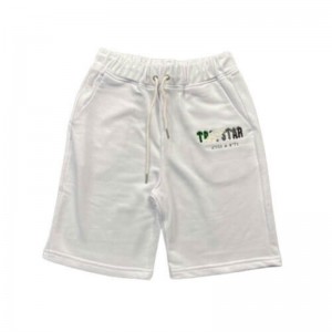 White Trapstar It's a Secret Printed Logo Men's Shorts India | LJ79-331