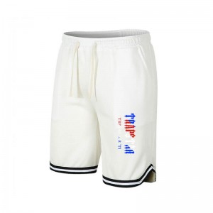 White Trapstar It's a Secret Printed Logo Men's Shorts India | CO83-064