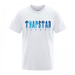 White Trapstar London Chenille Tee Men's T Shirts India | GB65-375