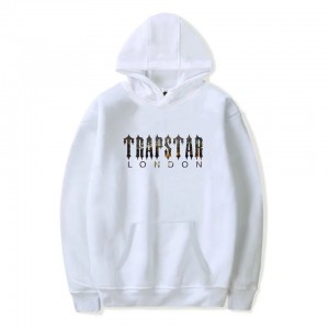 White Trapstar London City Men's Hoodie India | JO56-285