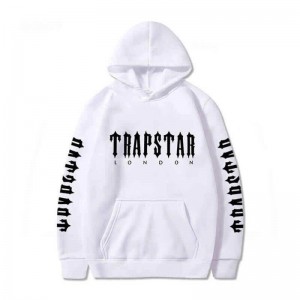 White Trapstar London Galaxy City Men's Hoodie India | TR24-513