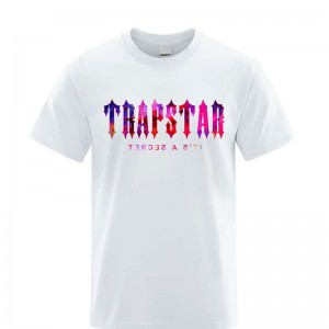 White Trapstar London Sunset It's a Secret Men's T Shirts India | SI79-502