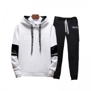 White Trapstar Merch London Hooded Men's Tracksuit India | YI57-551