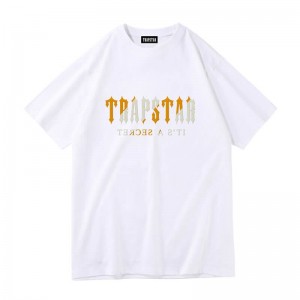 White Trapstar Shinning Galaxy its a Secret Men's T Shirts India | NZ17-797