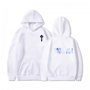 White Trapstar T Pattern Men's Hoodie India | CI97-176