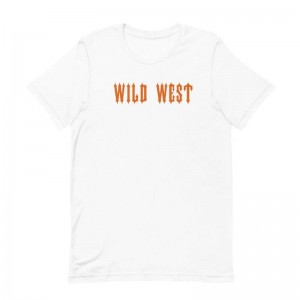 White Trapstar Wild West Men's T Shirts India | LY17-923