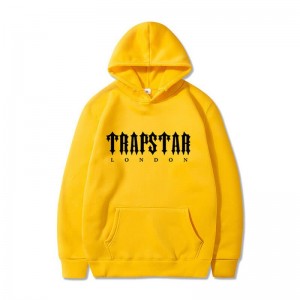 Yellow Trapstar London City Men's Hoodie India | XZ92-856