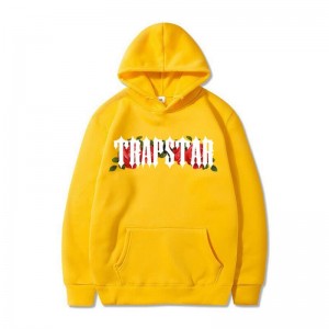 Yellow Trapstar Long Sleeve Men's Hoodie India | WF87-790