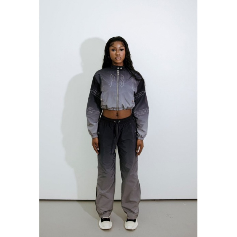 Black Trapstar Arch Windbreaker Women's Jackets India | QP94-727