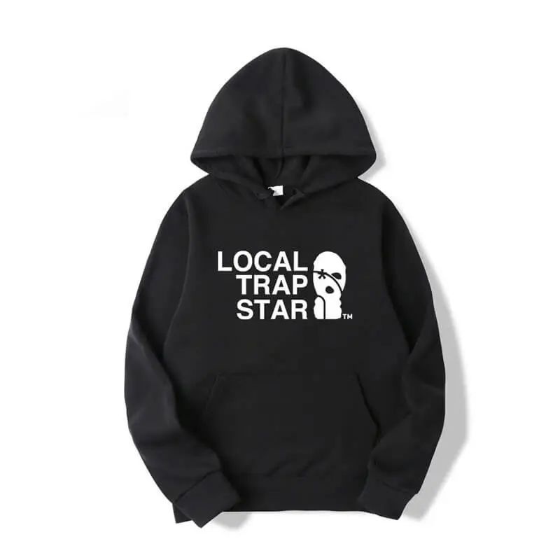 Black Trapstar Black Local Trap Star Men\'s Hoodie India | WB91-077