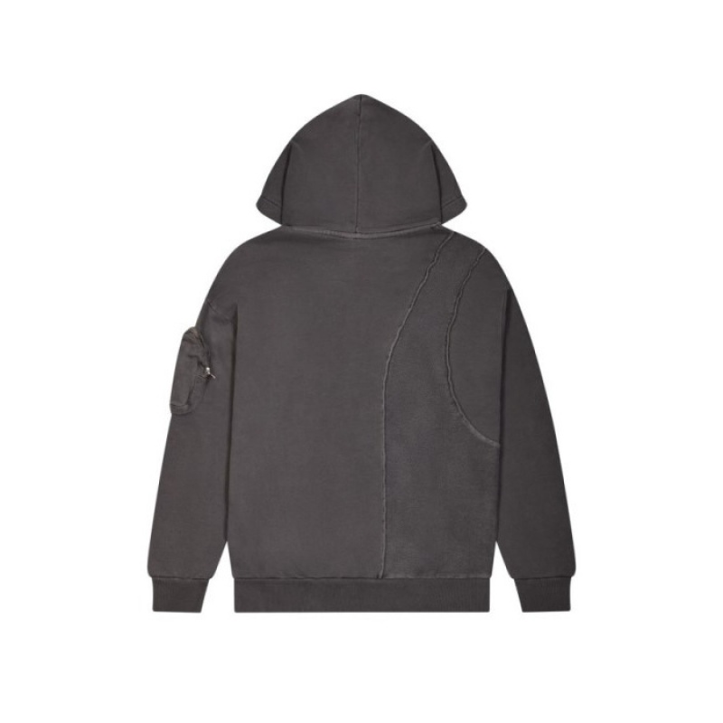 Black Trapstar Construct Hyperdrive Hoodie Men's Tracksuit India | UK46-890