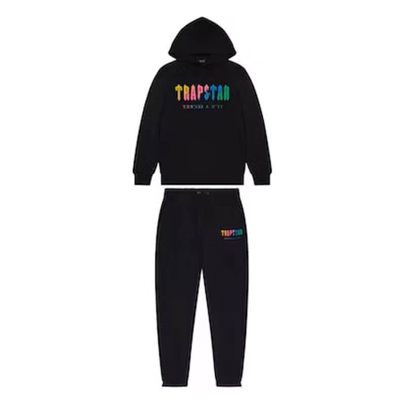 Black Trapstar Dave Chenille Decoded Men\'s Tracksuit India | NU48-255