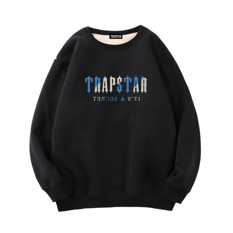 Black Trapstar Fleece It\'s a Secret Men\'s Sweatshirts India | WM73-084