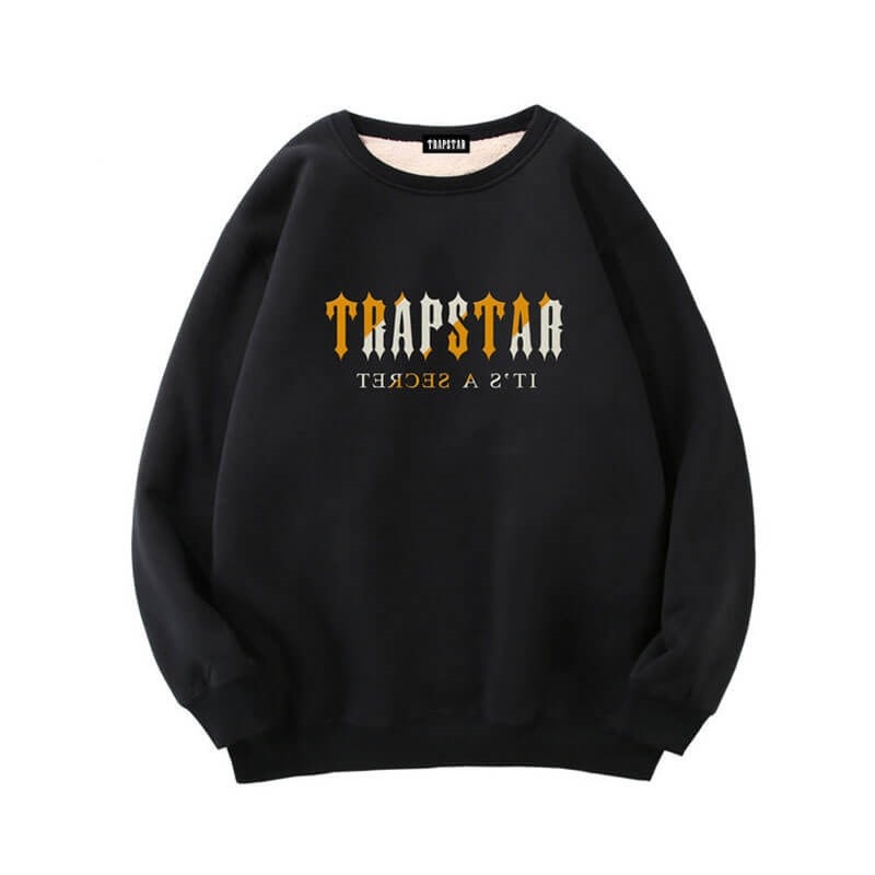 Black Trapstar Fleece It\'s a Secret Men\'s Sweatshirts India | NR33-415