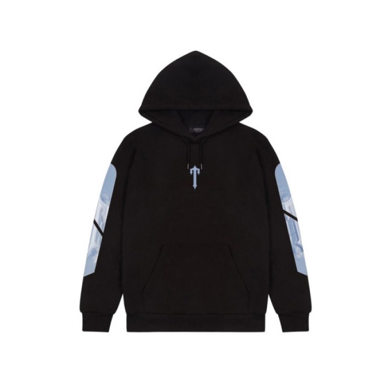 Black Trapstar Freeze Art of War Men's Hoodie India | DC68-300