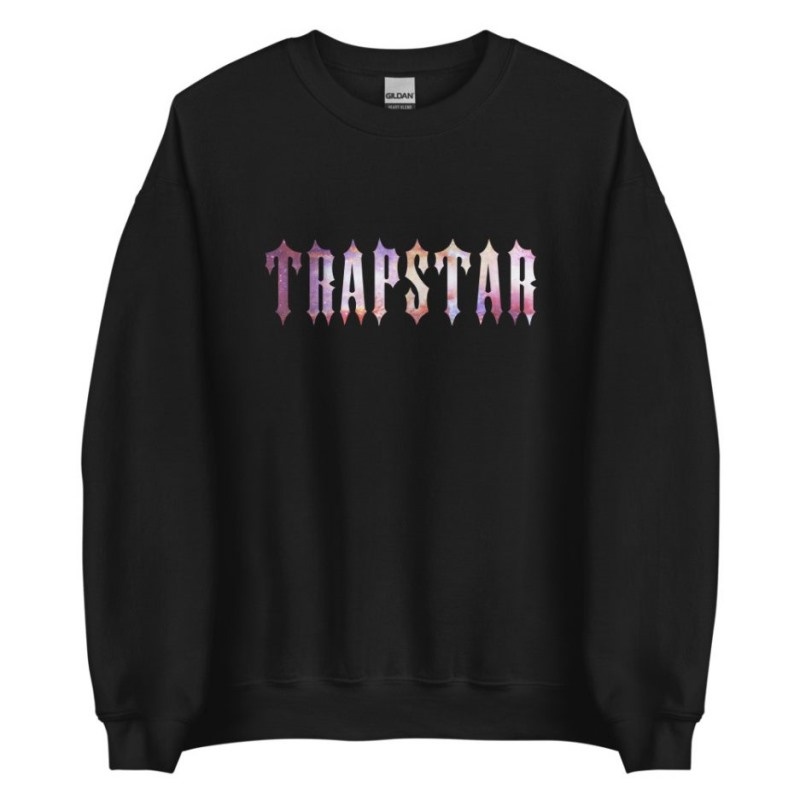 Black Trapstar Funny Galaxy Men\'s Sweatshirts India | YK12-508