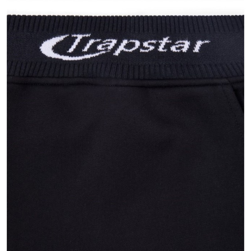 Black Trapstar Hyperdrive Rib Hoodie Shorts Set Men's Tracksuit India | RF09-787