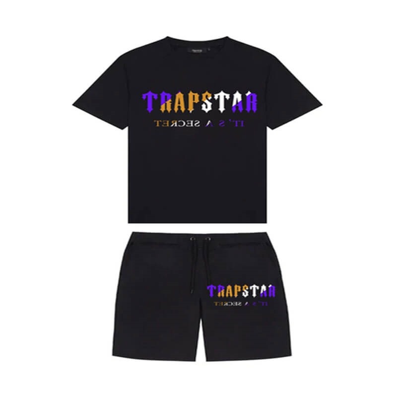 Black Trapstar Irongate Arch Chenille Set Men\'s Shorts India | LX11-427