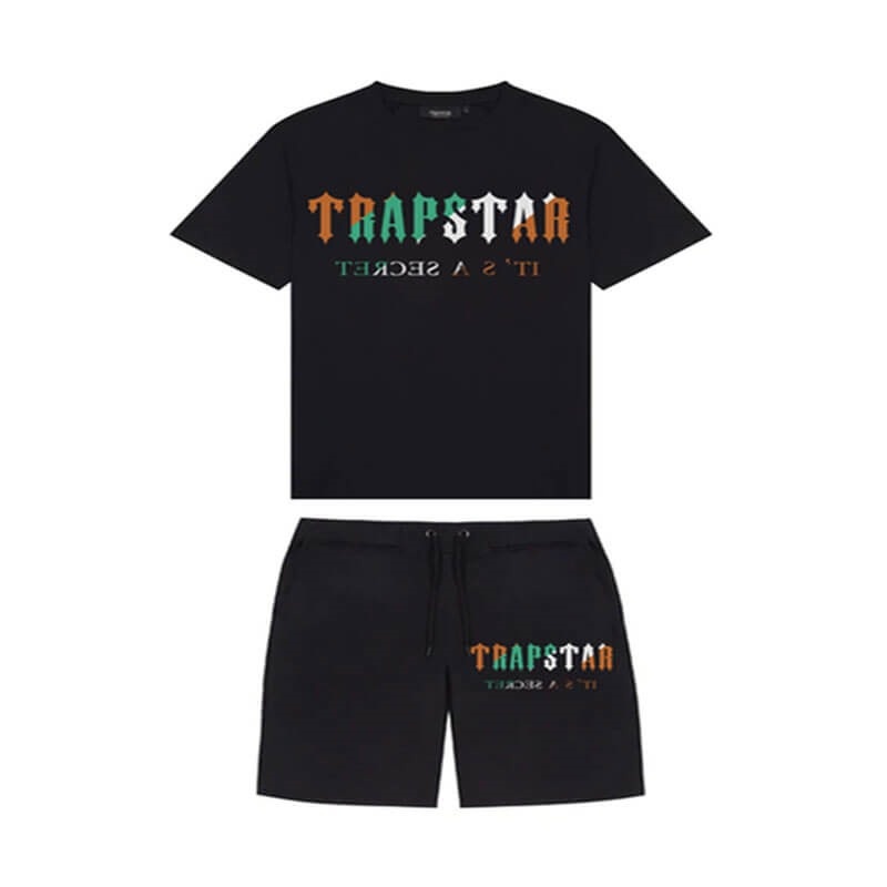 Black Trapstar Irongate Arch Chenille Set Men\'s Shorts India | BL09-342