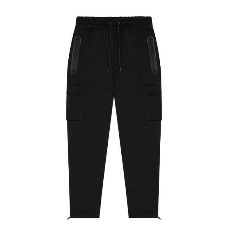 Black Trapstar Irongate T Trap Fleece Bottoms Men\'s Pants India | PV24-116