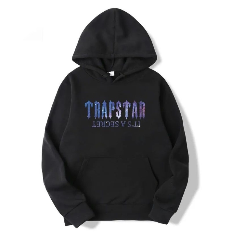 Black Trapstar It\'s a Secret Galaxy Men\'s Hoodie India | QC35-582