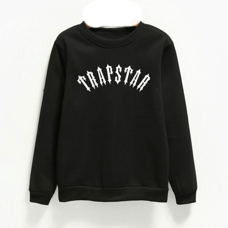 Black Trapstar Logo Men\'s Sweatshirts India | HV75-108