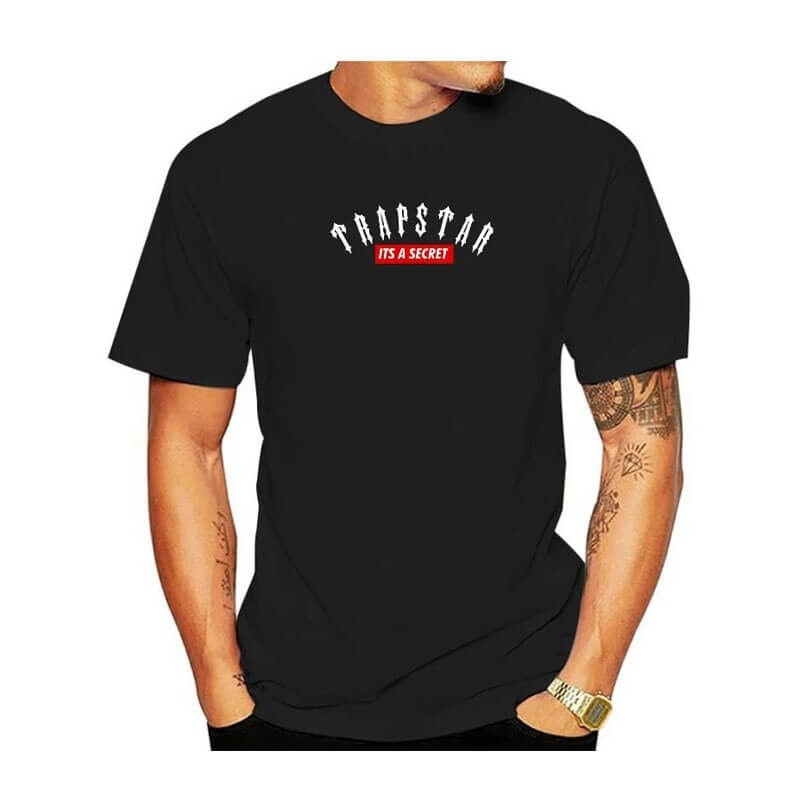 Black Trapstar London Co-Branded Short Sleeve Men\'s T Shirts India | RK05-109