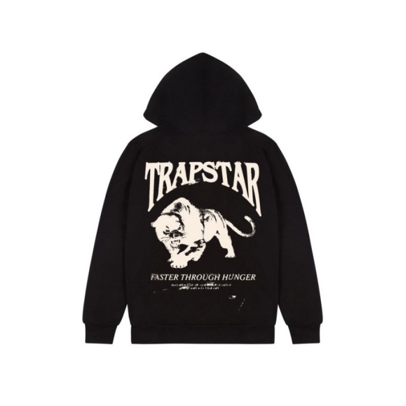 Black Trapstar Panthera Men\'s Hoodie India | AS09-985