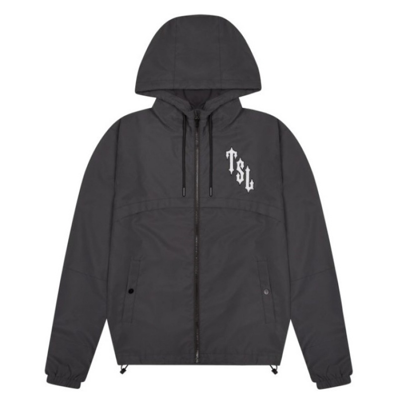 Black Trapstar Shooters Windbreaker Men's Outerwear India | AB50-587