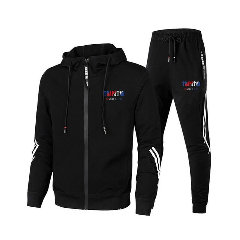 Black Trapstar Sportwear Logo Men\'s Tracksuit India | AH86-521