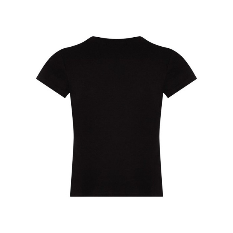 Black Trapstar TS Baby Tee Women's Top India | AH73-885