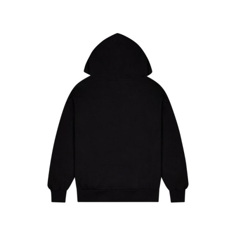 Black Trapstar Wildcard Chenille Zip Hoodie Men's Tracksuit India | XK70-001