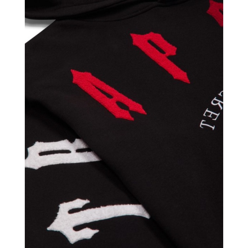 Black / Red Trapstar Irongate Arch Chenille 2.0 Men's Tracksuit India | PO01-800