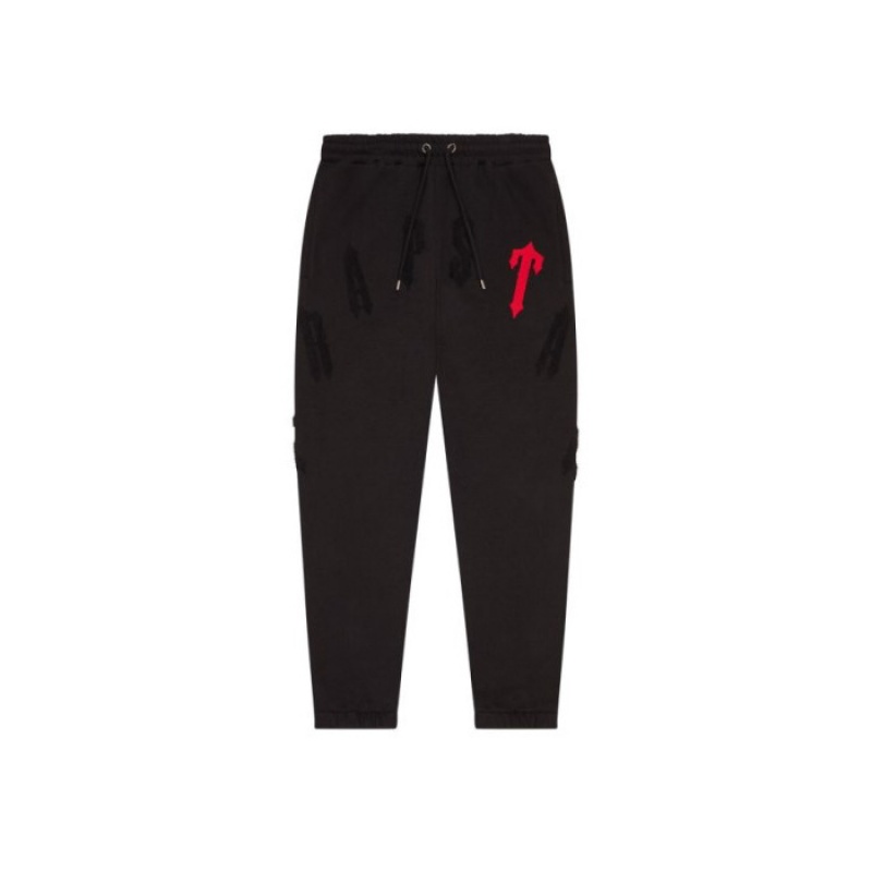 Black / Red Trapstar Irongate Arch Chenille 2.0 Men's Tracksuit India | PO01-800