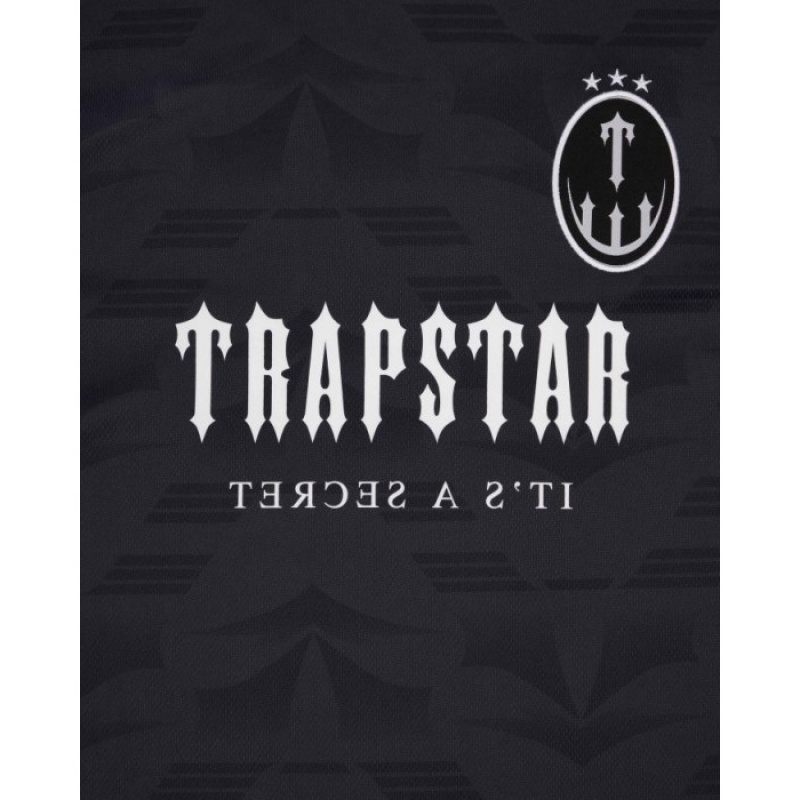 Black / Red Trapstar Irongate Football Jersey Men's T Shirts India | NR62-263