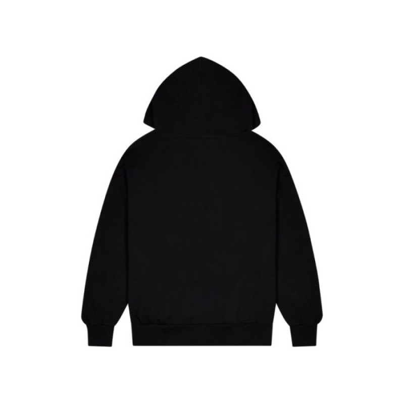 Black / Turquoise Trapstar Wildcard Chenille Men's Hoodie India | ME52-271