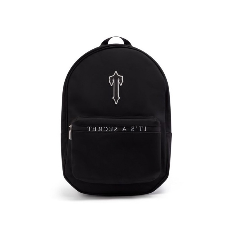 Black / White Trapstar It\'s A Secret Rucksack Men\'s Bags India | QP22-563