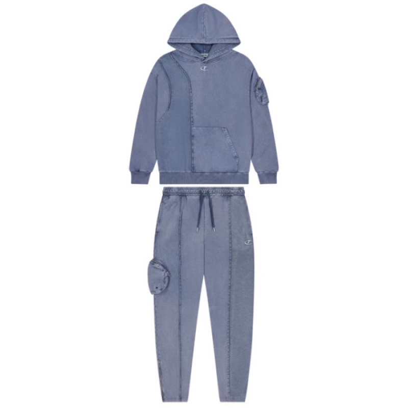 Blue Trapstar Construct Hoodie Men's Tracksuit India | UK39-468