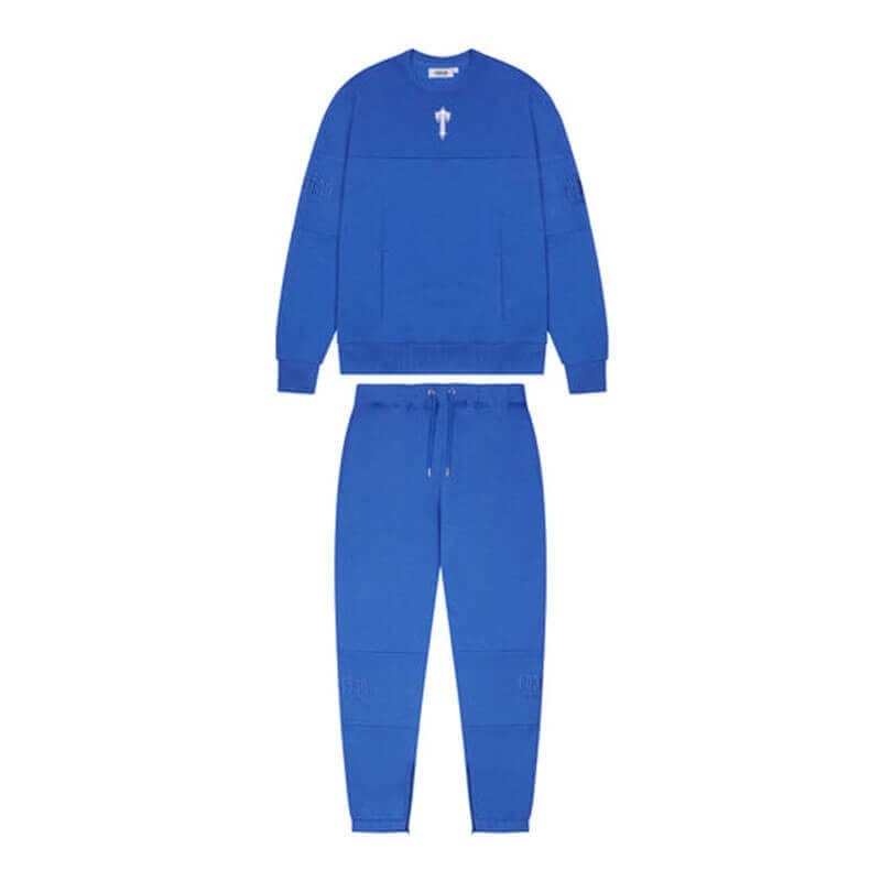 Blue Trapstar Crewneck Dazzling Irongate T Men\'s Tracksuit India | OJ30-502