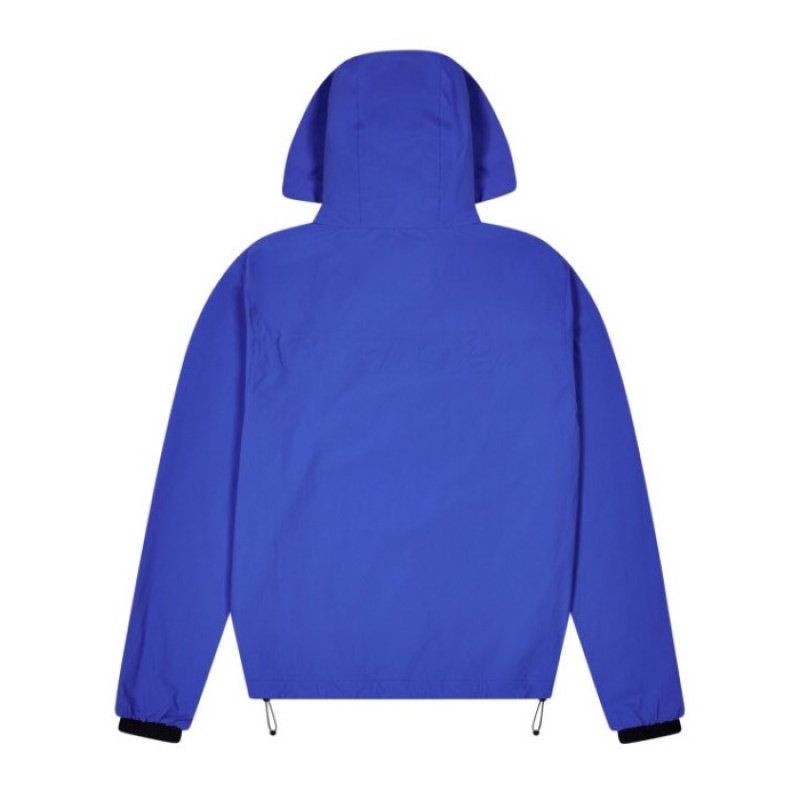 Blue Trapstar Hyperdrive Embossed Windbreaker Men's Outerwear India | HB88-067