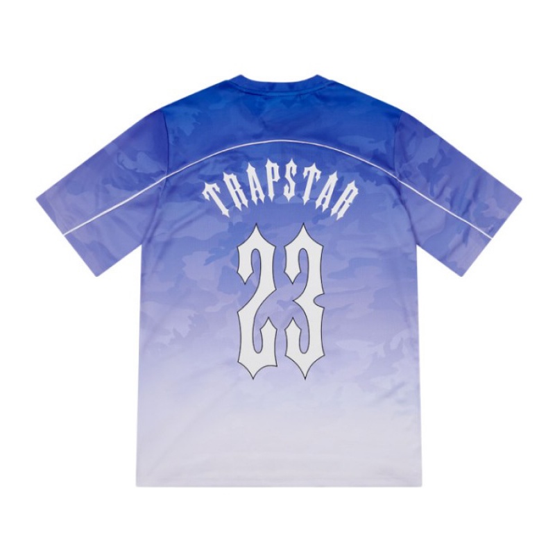 Blue Trapstar Irongate Football Jersey Men's T Shirts India | EM67-422