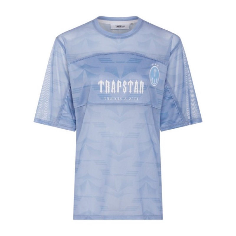 Blue Trapstar Irongate Mesh Football Jersey Women\'s Top India | CH67-415