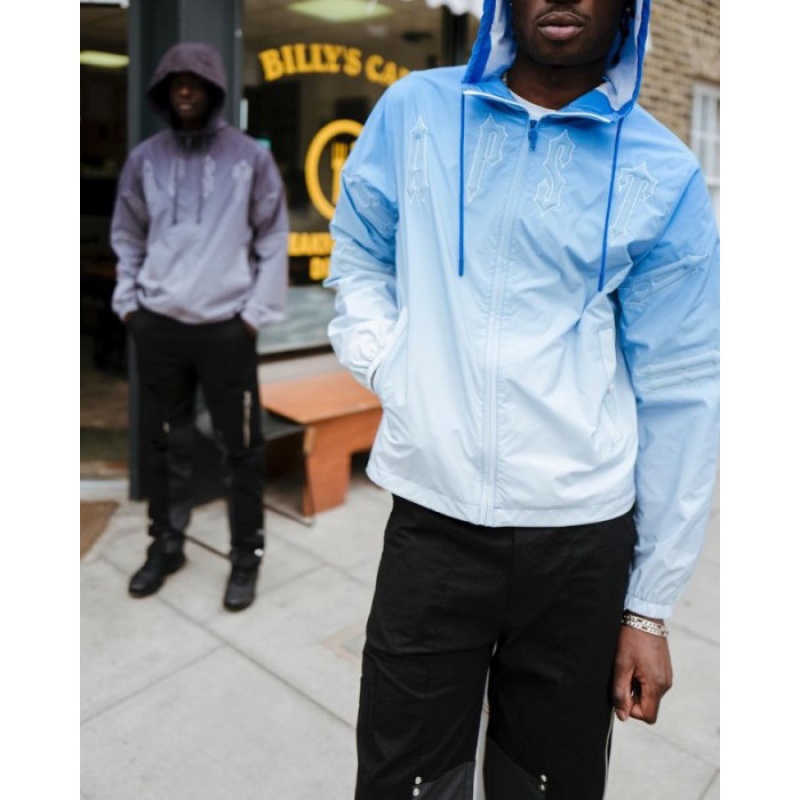 Blue Trapstar Irongate Windbreaker Men's Outerwear India | ED14-556