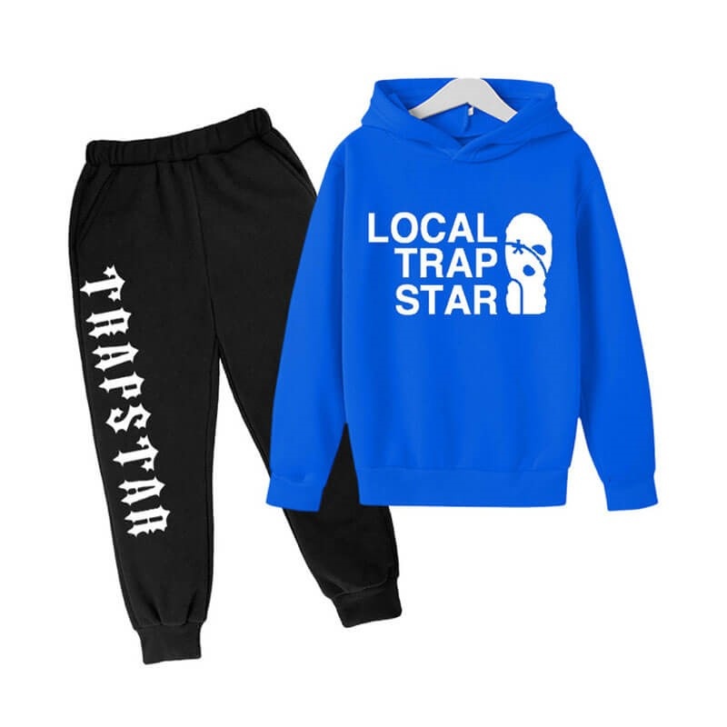 Blue Trapstar Local Face Smile Men\'s Tracksuit India | QD40-047